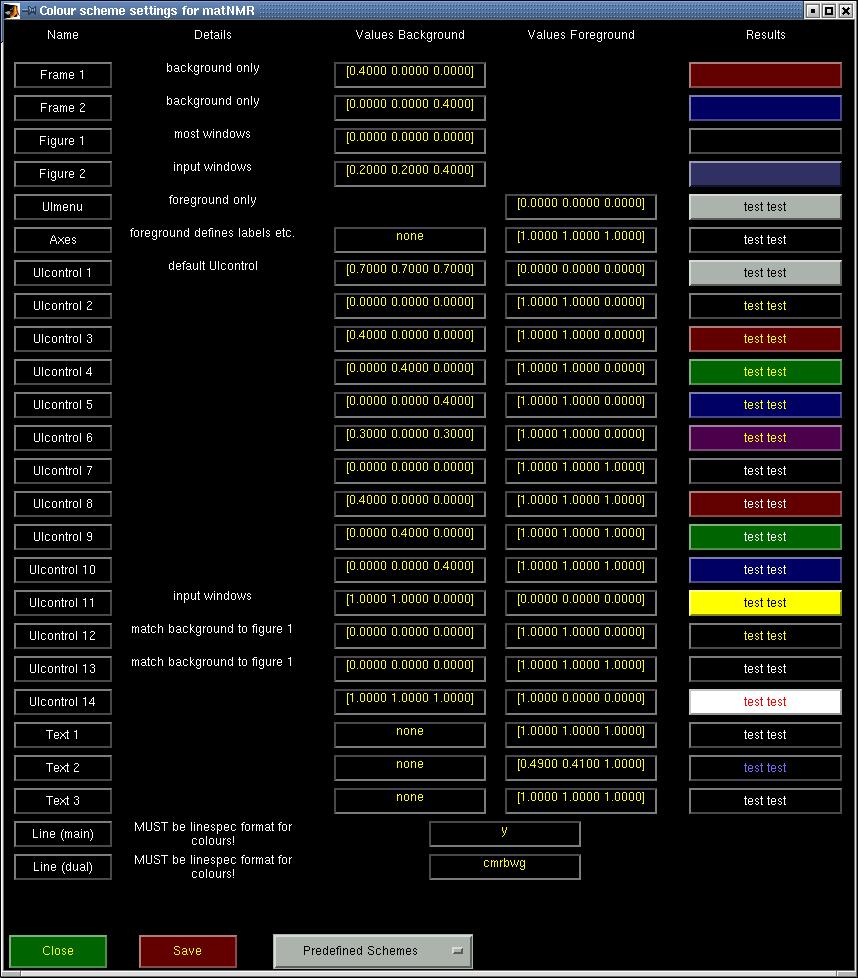 colour scheme