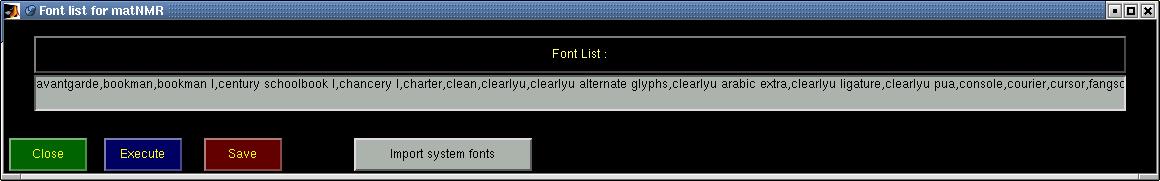 font list