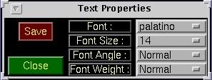 Text properties